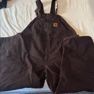 Carhartt Dark Brown Bib Overalls 50x32